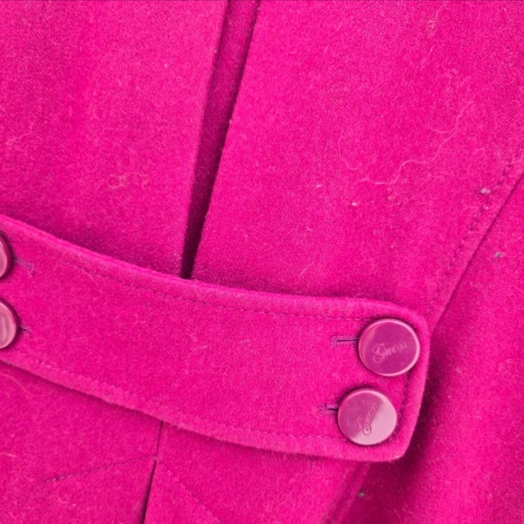 Deep Fuchsia Magenta Guess wool Coat - Picture 5 of 7